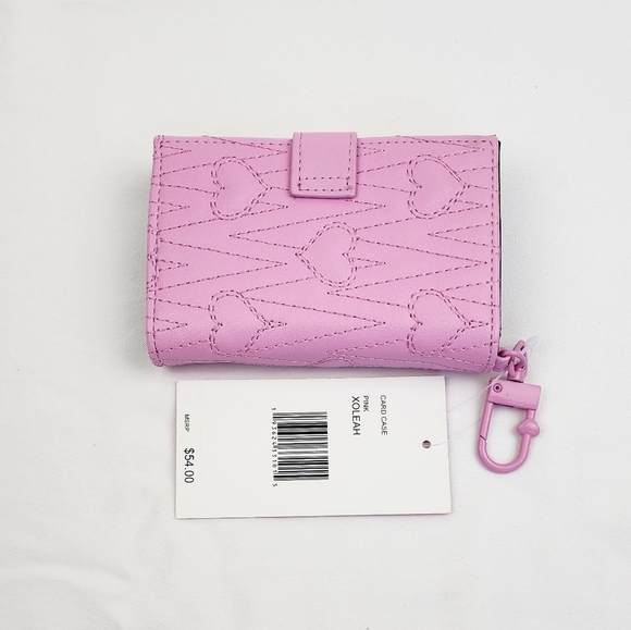 Betsey Johnson Pink XOLEAH Card Case Wallet - Picture 4 of 8